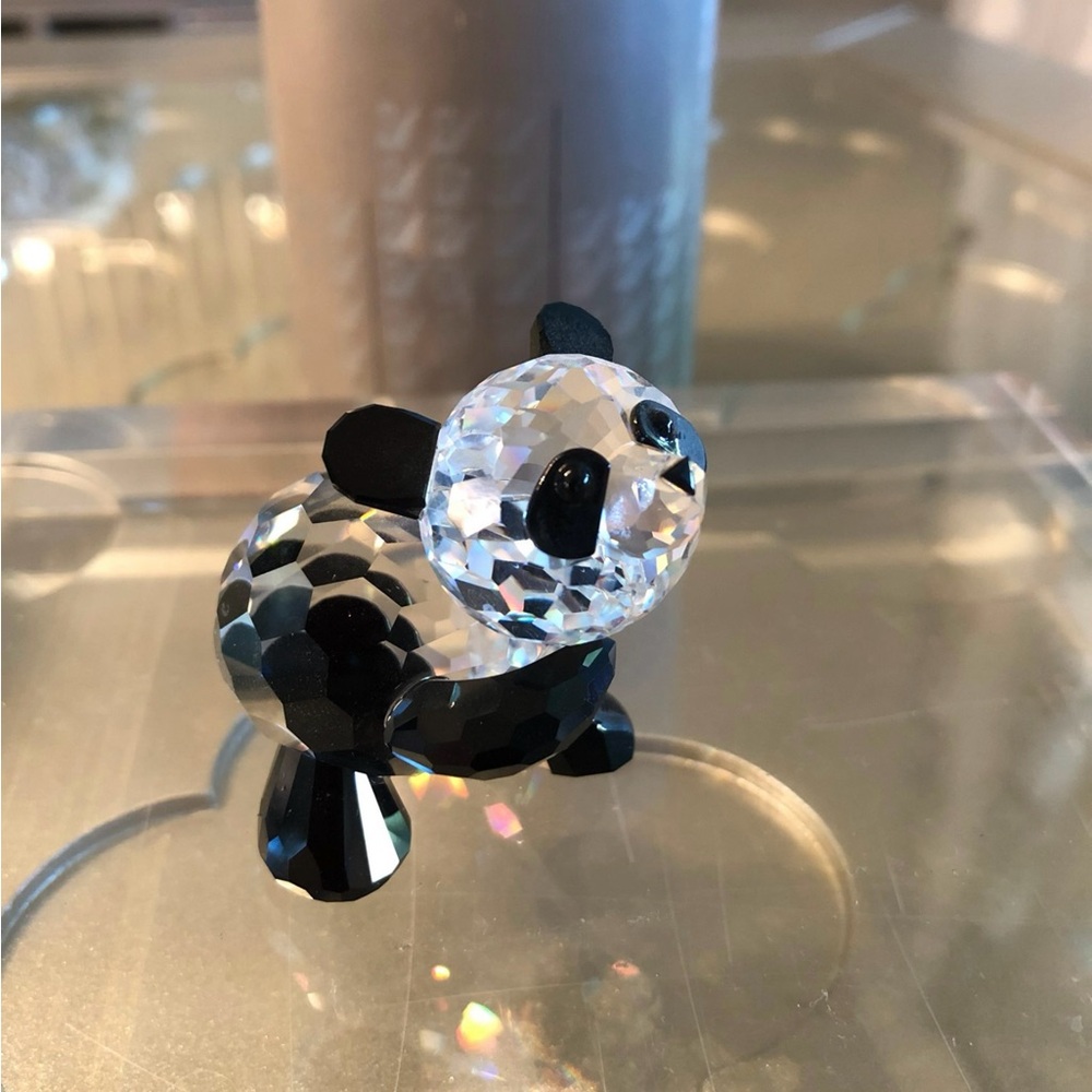 SWAROVSKI 2-PIECE RETIRED MOM AND BABY PANDA SET